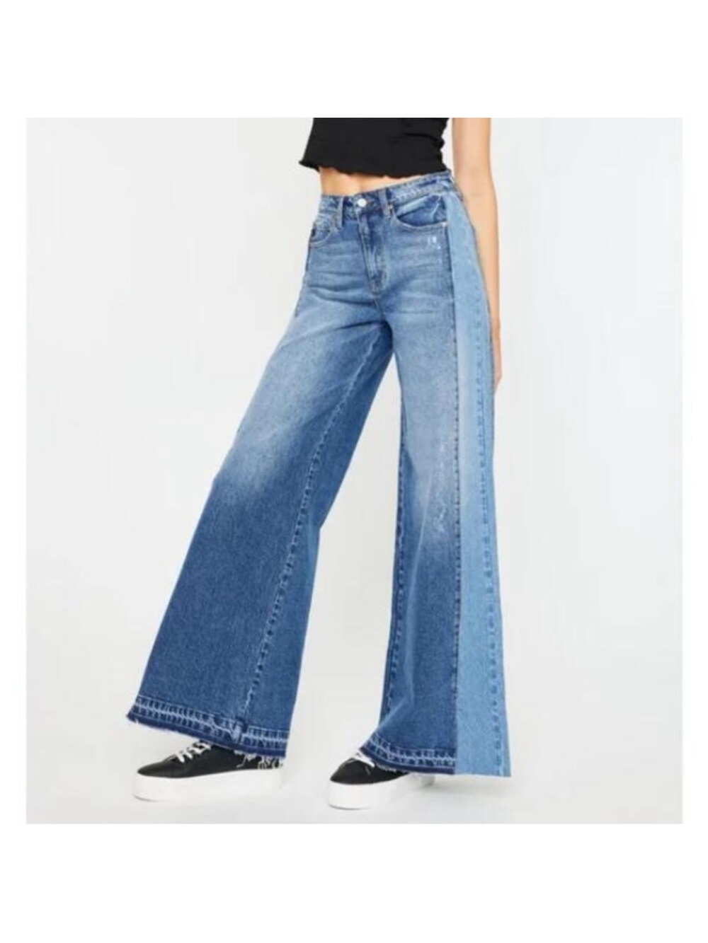 101 | KanCan Wide Leg Jeans Medium Wash Women’s Denim Pants High Rise